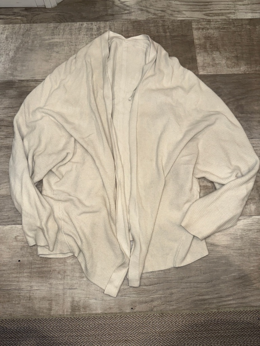 lululemon athletica Cream Open-Front Ribbed Cardigan